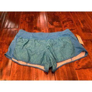 Nike Dri-Fit Blue Geometric Print Dri-Fit Running Shorts, Size Large